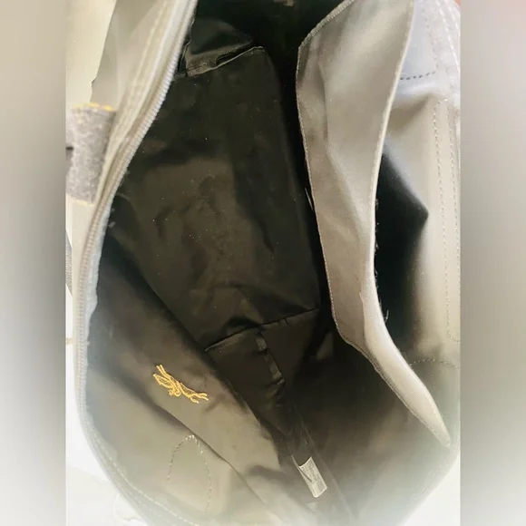 LONGCHAMP Le Pliage Nylon Tote Bag - Grey With Yellow Branding & Accents - Picture 12 of 16